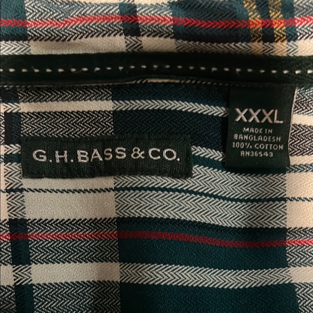 G.H. Bass & Co. Green Plaid Shirt